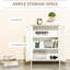 Armoire blanche à deux portes avec tablettes réglables pour le salon, la chambre à coucher, 2 tablettes de rangement dans le couloir et différentes pièces