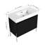 Meuble-lavabo autoportant en chêne foncé avec lavabo en résine-1133812116