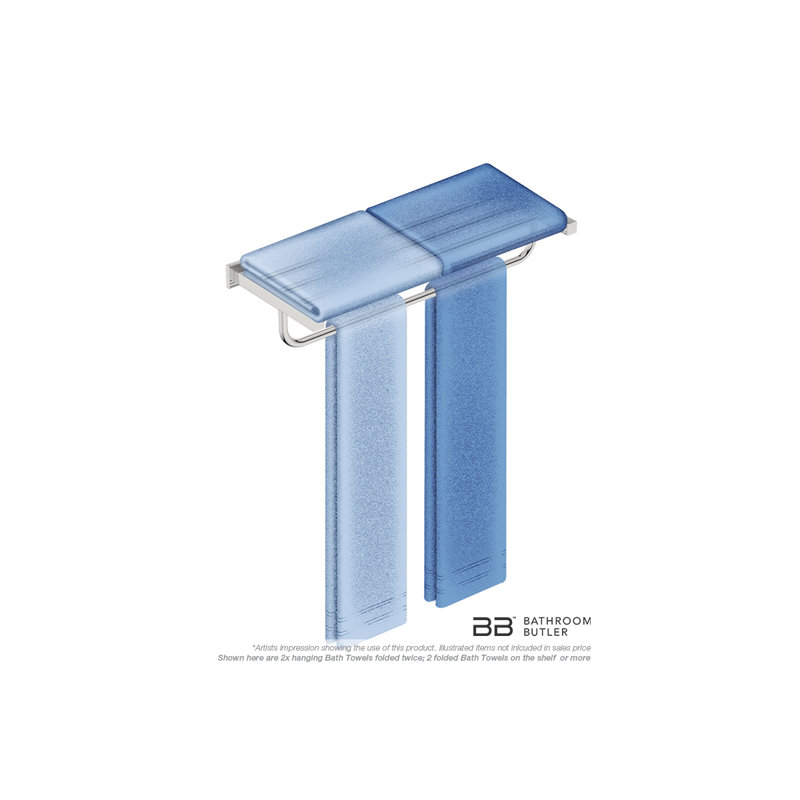Towel Rack, Polished Stainless Steel