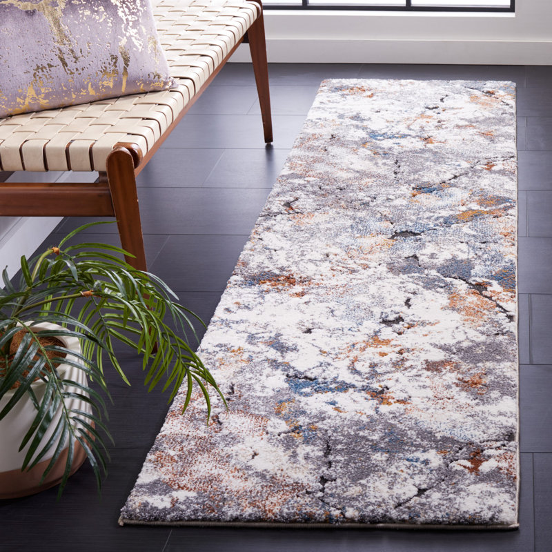Teit Cyrus Shag Performance Abstract Rug, Runner 2'2" x 7'9"