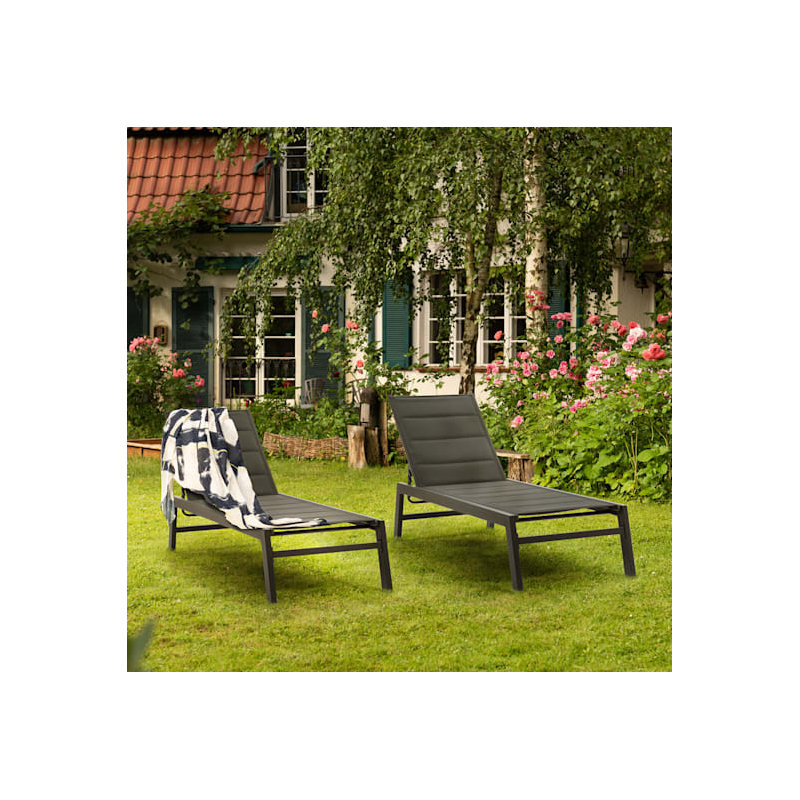 165cm Long Reclining Single Chaise, Anthracite