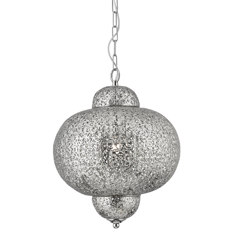 Wilburton 1 - Light Nickel Unique/Statement Pendant