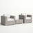 Outdoor 2 Seating With Cushions. 2 Chairs & Coffee Table Glass Top. Powder-Coated Aluminum Frame, . Cushions, Removable Covers. -, Water-. 28"L Table, 30 Lb Chairs. Gray Stylish - And Supportive