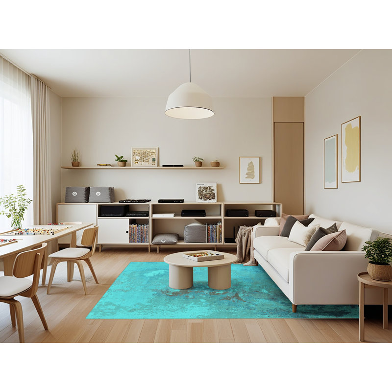 Abstract Indoor Rug, Rectangle 7' x 9'
