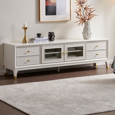Meuble télé simple style buis blanc