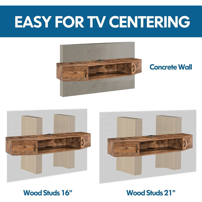 Arbra Unfinished for TVs up to 40", Rustic Brown/Yellow