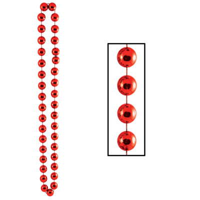 Perles de fêtes géantes - 22 mm x 40 po - paquet de 12