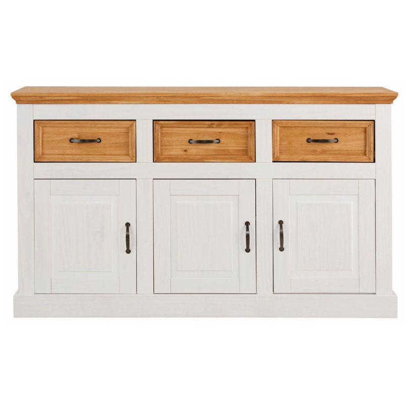 Perley 151cm Sideboard, White / Stain Wax