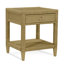 Table de chevet 1 tiroir en rotin avec plateau en verre et tablette de rangement Warwick-62152060-94947149