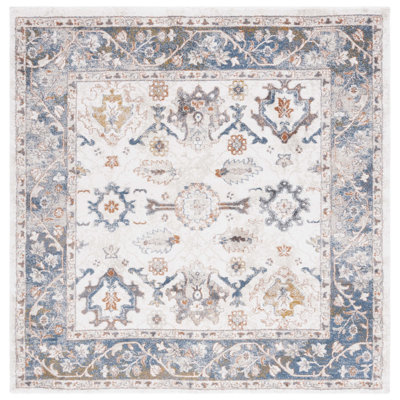 Tapis oriental bleu / blanc / brun Gumm