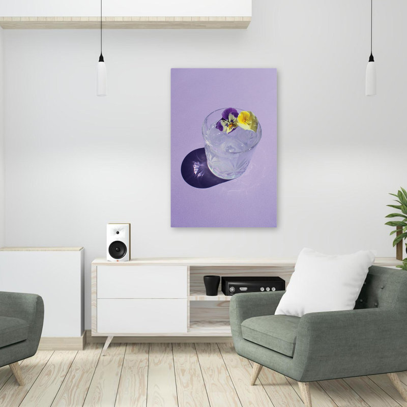 Lavande avec fleurs, H 36 po x l 24 po