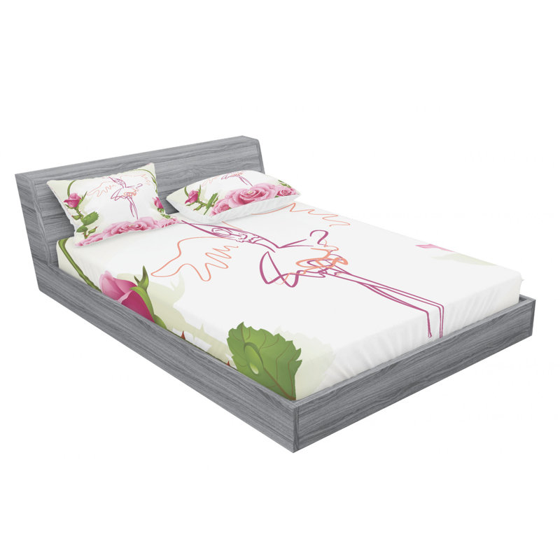 Microfiber Sheet Set, Queen Sheet Set with Fitted Sheet