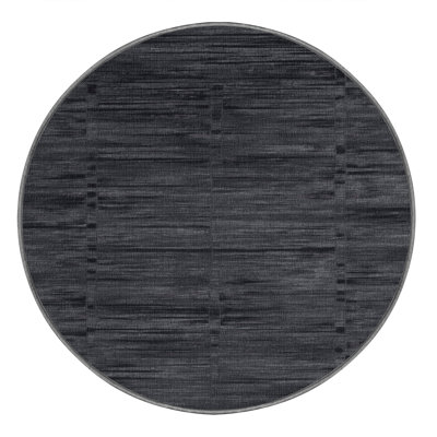 Machine Washable Abstract Gray Area Rug