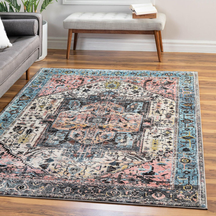 Tapis oriental bleu / noir Acelin