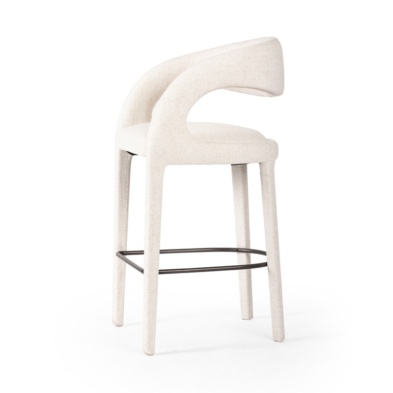 Hawkins Stool, Omari Natural/Polyester Blend, Bar Stool (30.51" Seat Height)