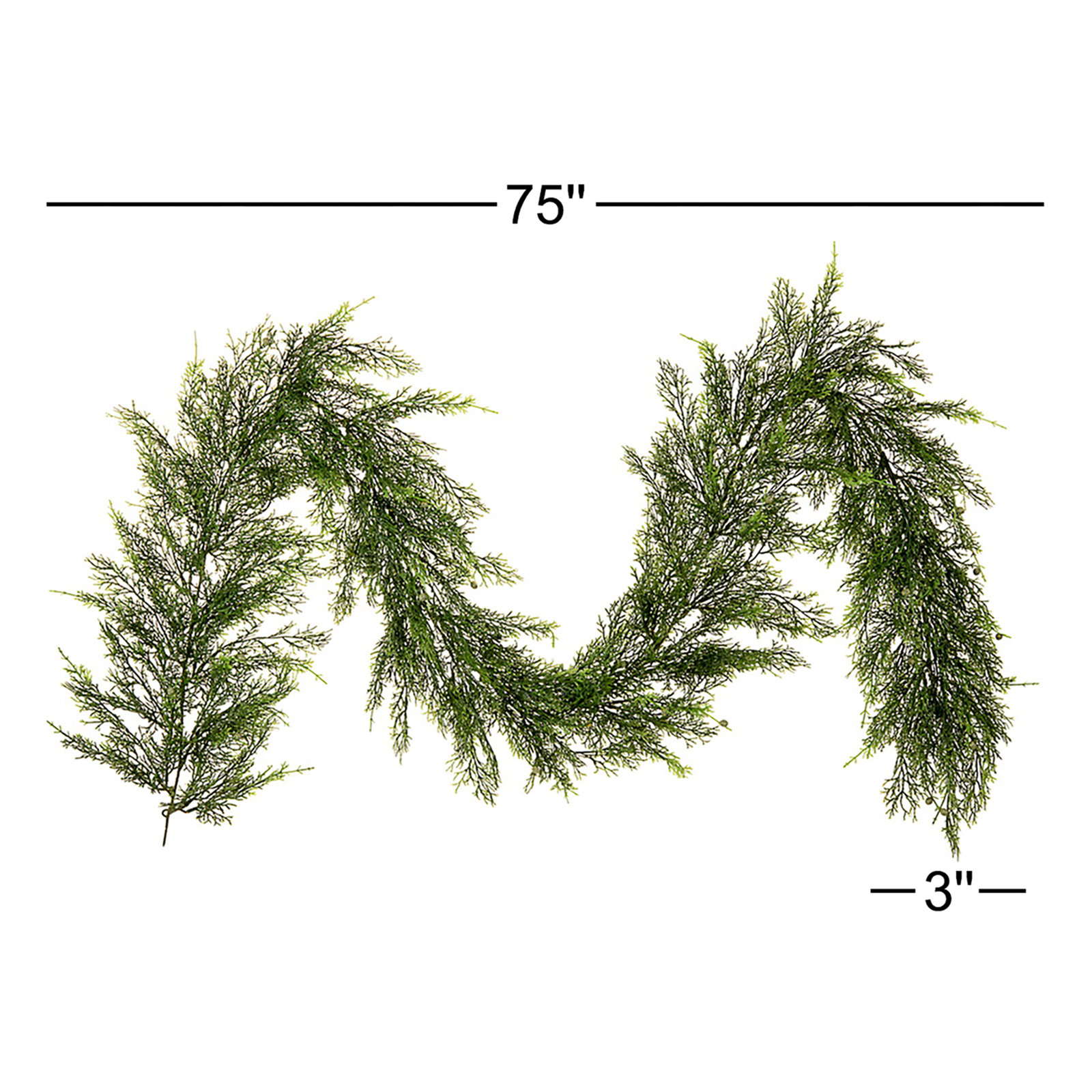 75'' in. Faux Cedar Garland