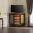 Rustic Corner Cabinet with Vintage Handles