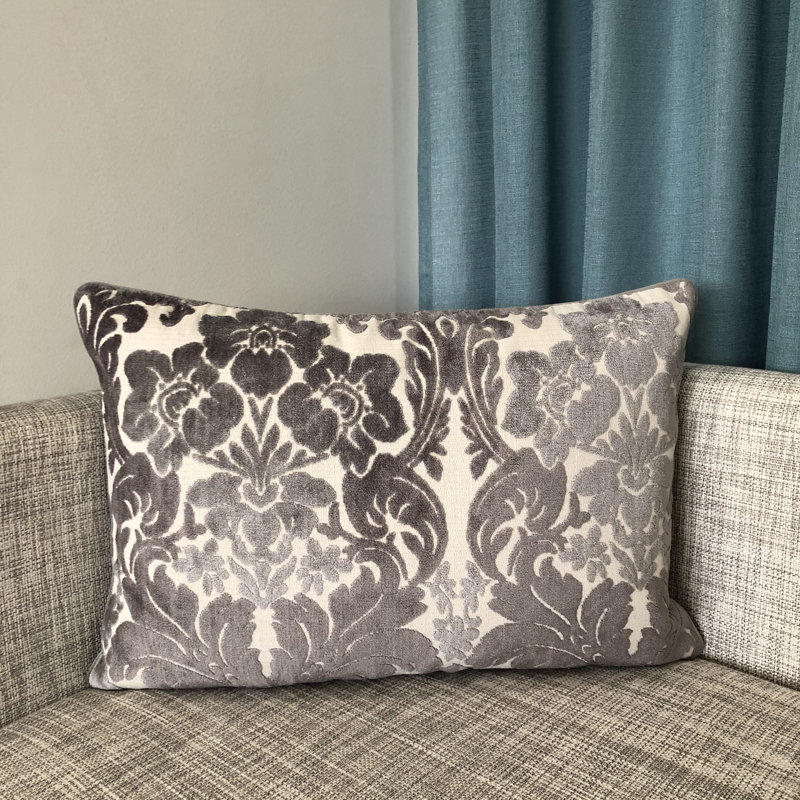  Rectangular Pillow Cover & Insert, Gray