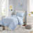 Liv Blue Charming Ruffle Bow Reversible 2-Piece Twin/Twin XL Quilt Set-124242115-124242114