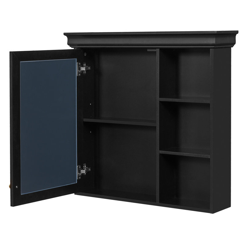 Armoire à pharmacie de salle de bain avec miroir 30 po x 28 po, armoire à miroir murale avec rangement, armoire de rangement au-dessus de la toilette pour salle de bain