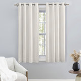 Jaronda Solid Room Darkening w/ Soft Sheen Fabric, Lined Grommet Single Double-Wide Patio Curtain Panel