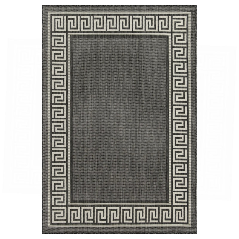 Anthracite Indoor/Outdoor Area Rug, Rectangle 7'10" x 10'3"