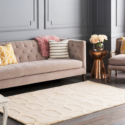 Wyble Hand Tufted Geometric Indoor Rug