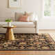 Redwood Hand Tufted Wool Black/Rust Red/Beige Rug