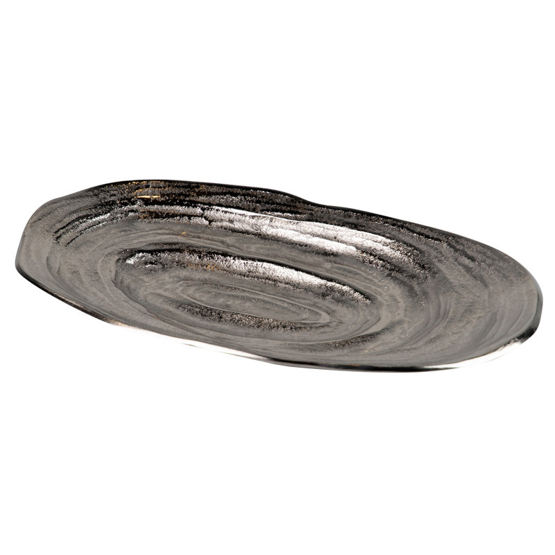 Aluminum Tray, Silver, 4cm H x 37cm W x 20cm D