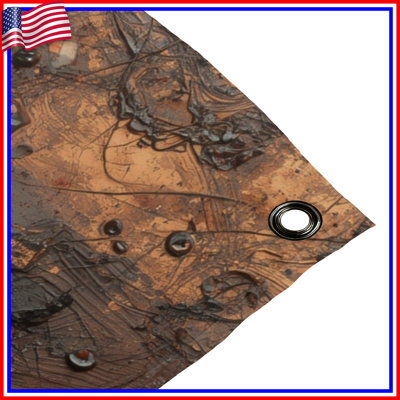 Textured Copper Surface Wall Tapestry - Copper Wall Decor