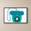 «Retro Téléphone Blue» par Jen Bucheli - Impression sur toile