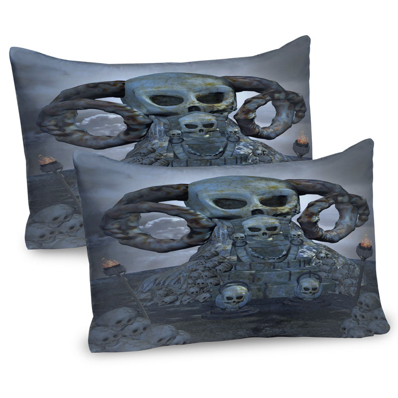 Ensemble de 2 taies décoratives Ambesonne Skull Graves