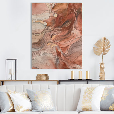 Chocolate Dreams Terra Cotta Watercolor - Print on Canvas
