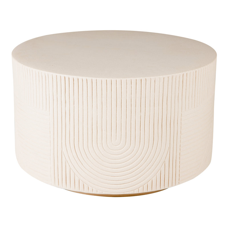 Provenance Signature Outdoor Round Side Table, Matte Sand