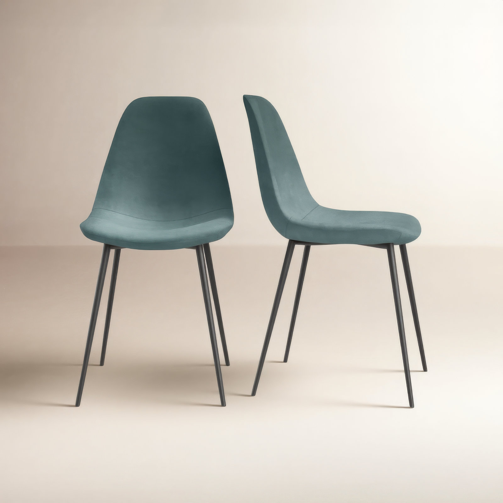 Kody Velvet Dining Chair, Bella Ocean Performance Velvet