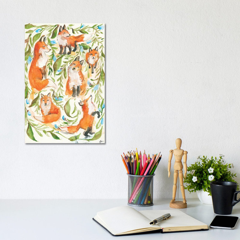 Fox Trot by Jessica Mingo - Wrapped Canvas Gallery-Wrapped Canvas Giclée, 20.32 cm H x 30.48 cm W