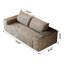 Canapé 63 po 2 places, tissu velours côtelé, sièges profonds, canapé causeuse confortable, sans assemblage, 1 pièce pour salon, chambre à coucher, salle de conférence, appartement, chameau-223575846-223575847