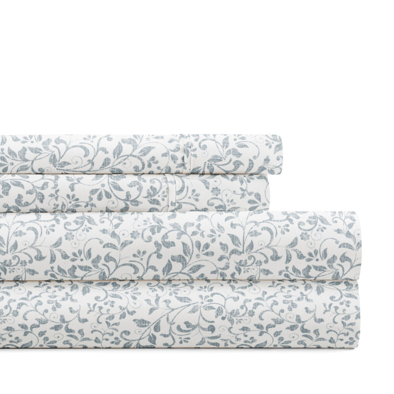 Twin Blooming Floral Microfiber Kids Sheet Set