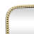 Nuvelle Rectangular Gold Metal Framed Wall Mirror | Studded |