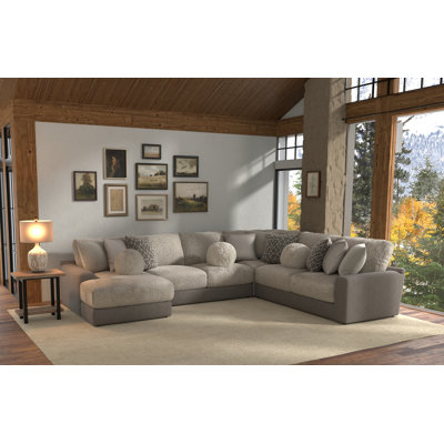 Stafford 4pc Sectional With Cuddler Seat Cushions And Included Accent Pillows
