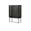 Black Solid Wood+Stainless Steel+Tempered Glass Display Cases-120838263