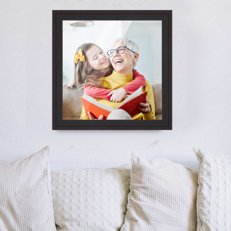 Cadre photo Emmielou, L 12 po x H 12 po, Noir / rouge