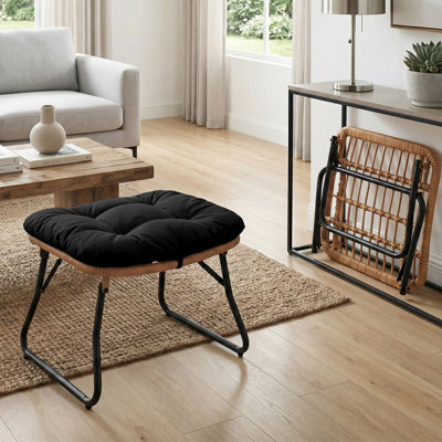 Repose-pieds d'extérieur avec coussin Kacyn