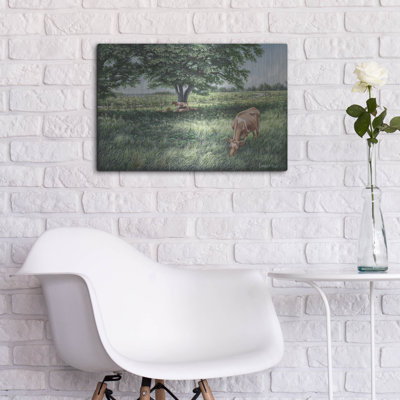  «Grazing» par Campbell Frost, art mural en métal, 24 po x 16 po