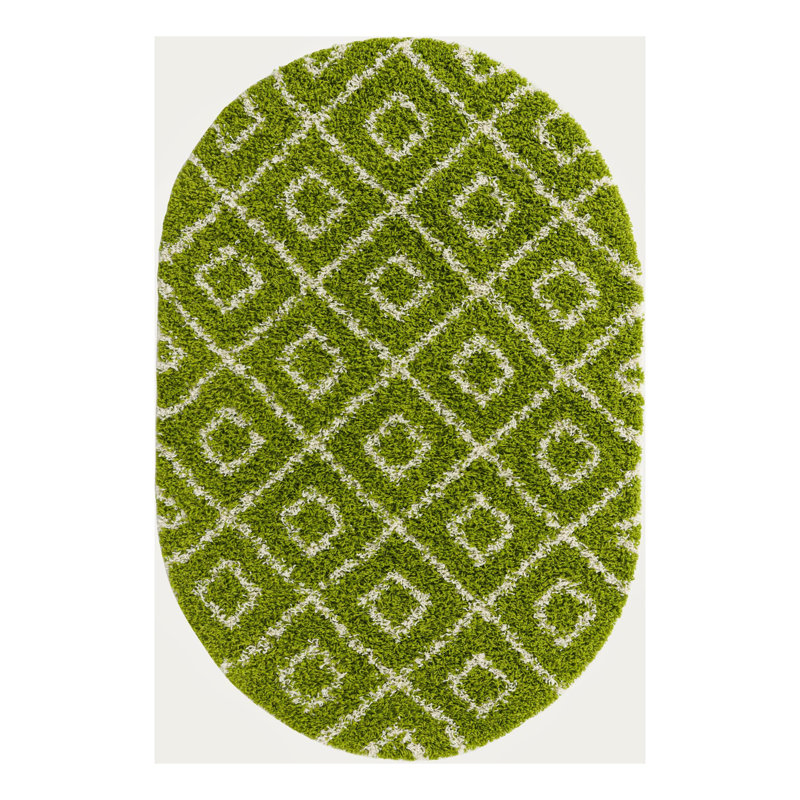 Geometric Indoor Rug, Oval 4' x 6'
