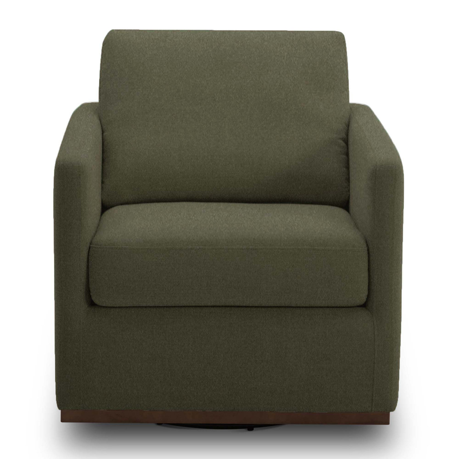 Bobbi Upholstered Swivel Armchair, Vesper Forest Velvet