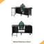 Grande table de barbecue de 72,4 po pour grand gros œuf vert, chariot de barbecue extérieur en métal avec table de préparation escamotable, tablettes réglables, support à épices