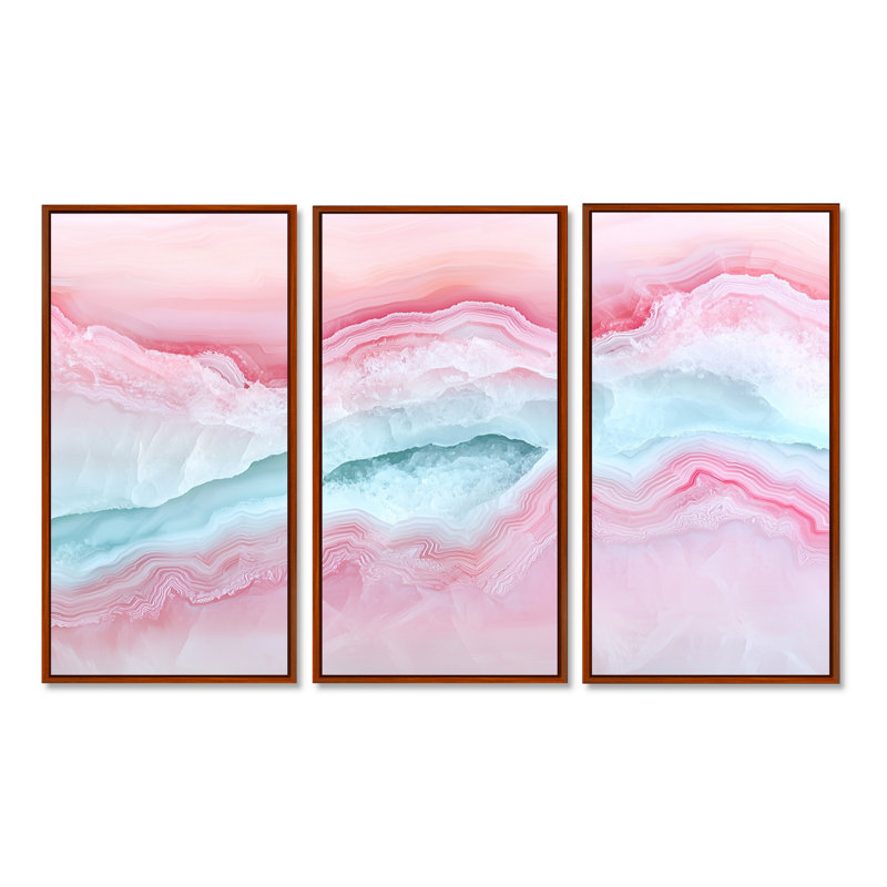 Ensemble de salon Agate Dream River III, Brun, Reproduction avec cadre flottant, H 28 po x l 36 po