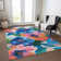Machine Washable Indoor/Outdoor Claudian ACN1488 Navy Rug