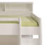 Olsen European Single (90 x 200cm) Mid Sleeper Loft Bed Bed with Bookcase